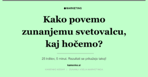 Kako povemo zunanjemu svetovalcu, kaj hočemo, če sami nismo povsem prepričani?