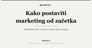 kako začeti z marketingom
