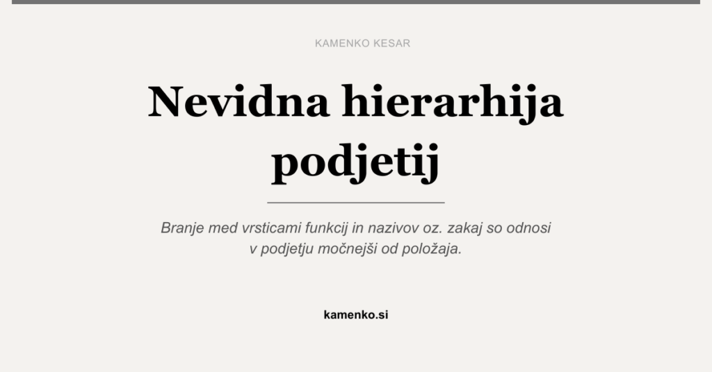 Nevidna hierarhija podjetij