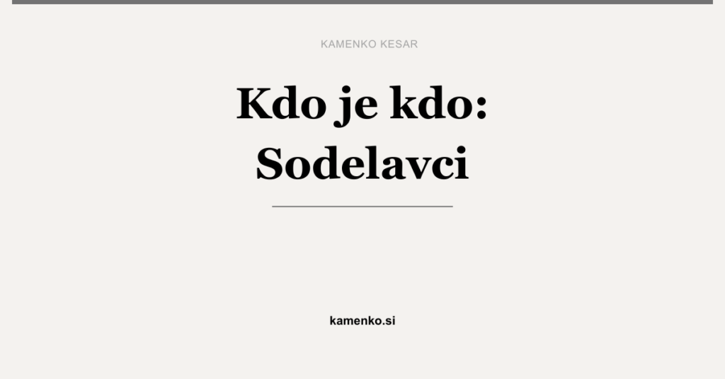 Kdo je kdo sodelavci